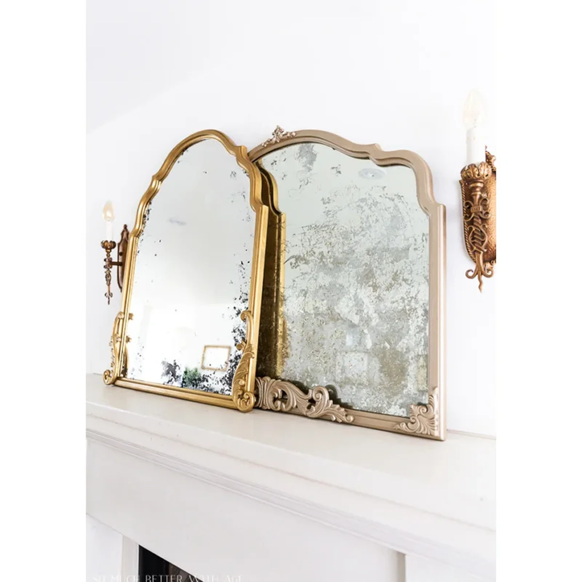 Vintage Solid Wood Wall Mirror