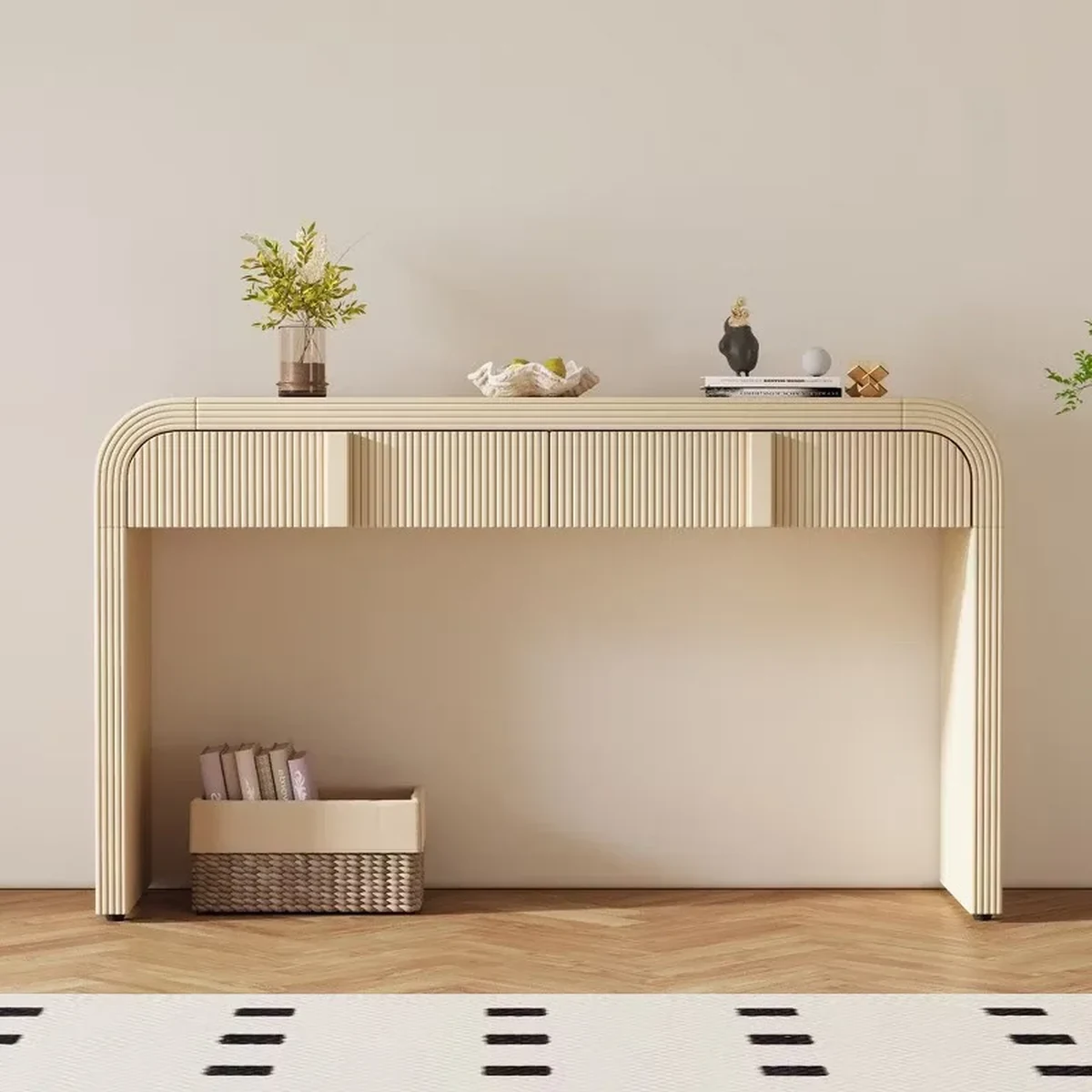 Minimalist Solid Wood Console Accent Table