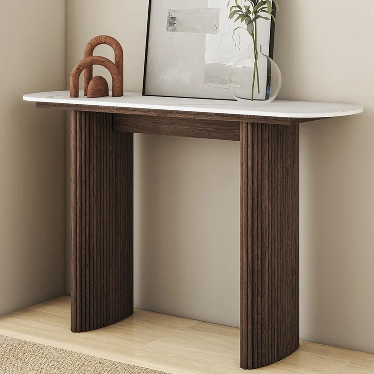 Farmhouse Solid Wood Console Accent Table