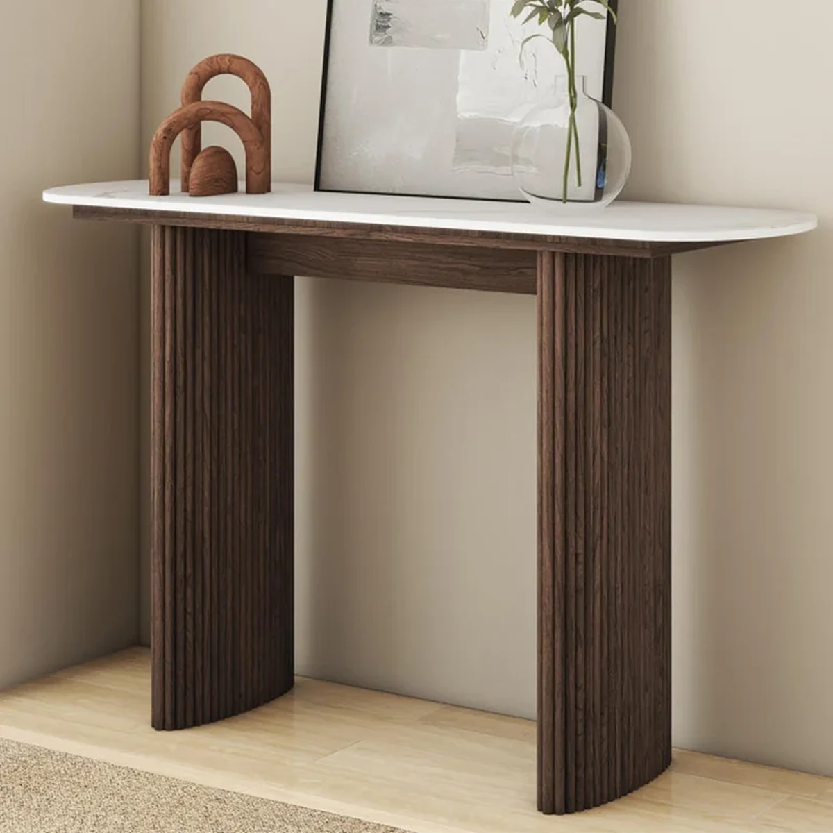 Farmhouse Solid Wood Console Accent Table