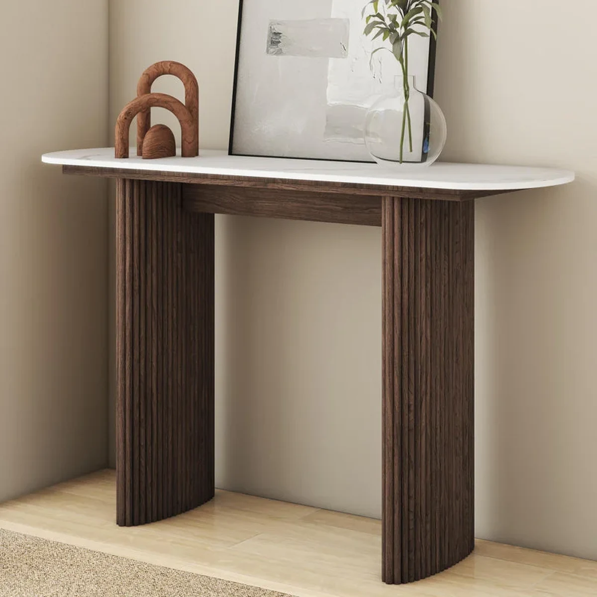 Farmhouse Solid Wood Console Accent Table