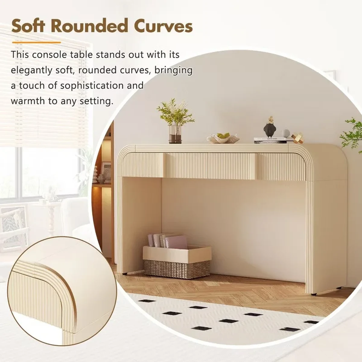 Classic Solid Wood Console Accent Table