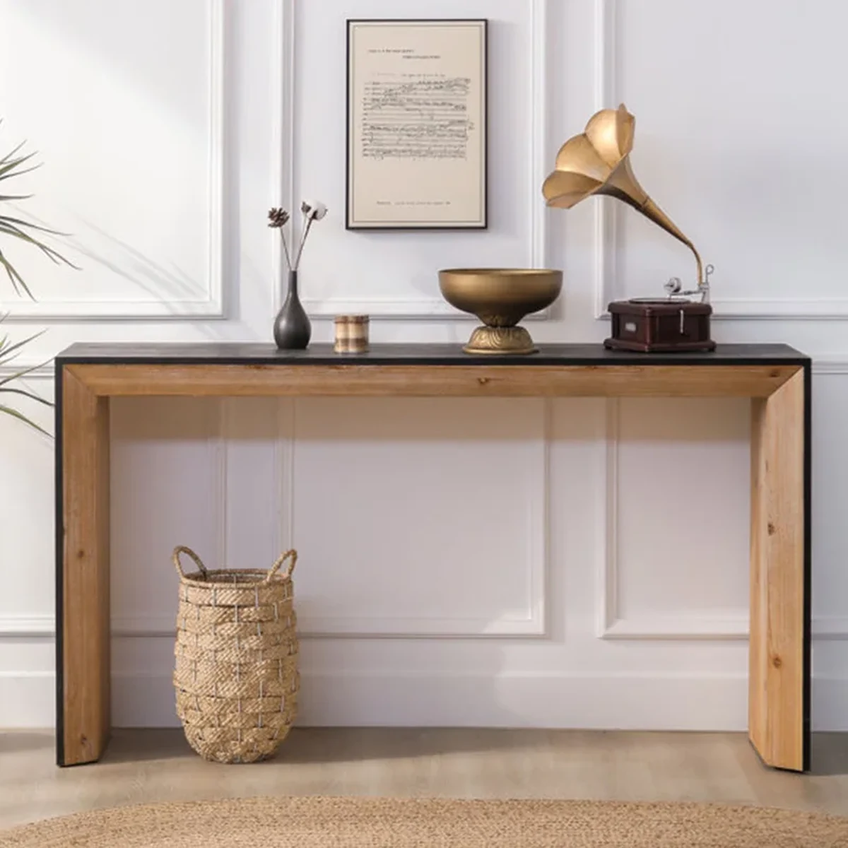 Farmhouse Solid Wood Console Accent Table