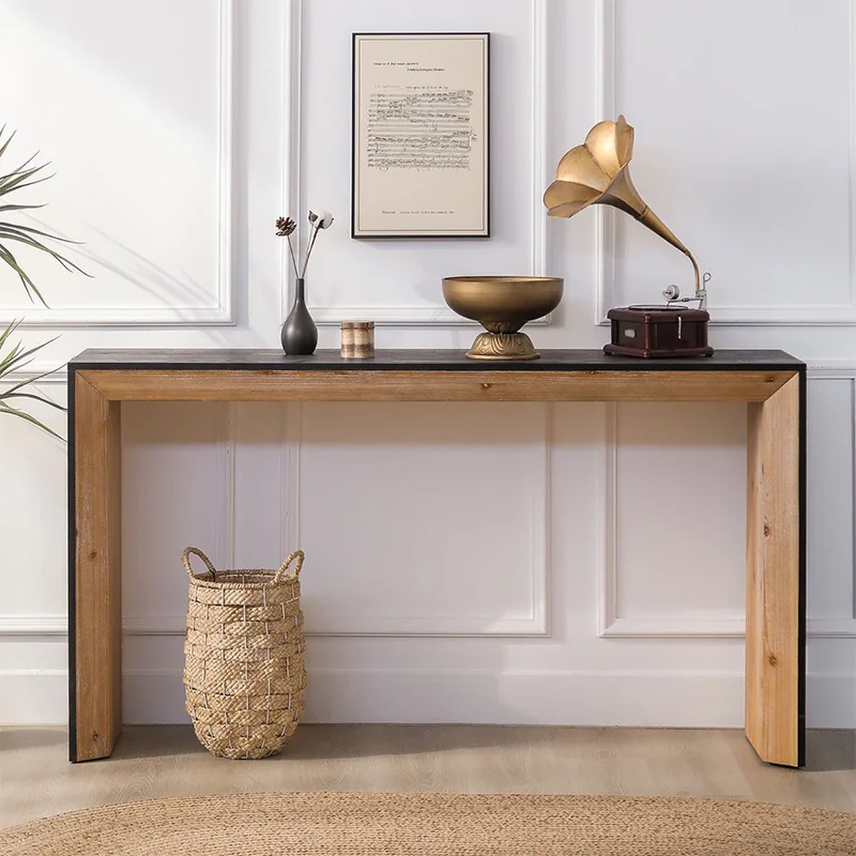 Farmhouse Solid Wood Console Accent Table