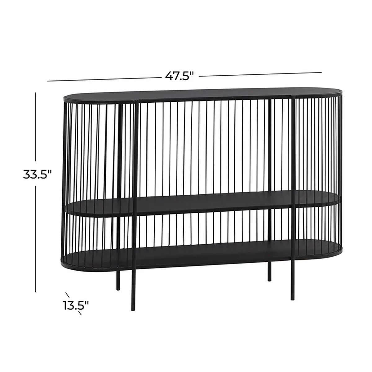 Classic Metal Console Accent Table