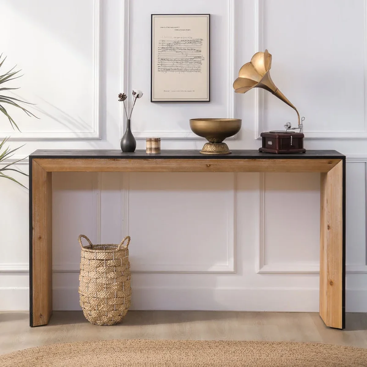 Farmhouse Solid Wood Console Accent Table