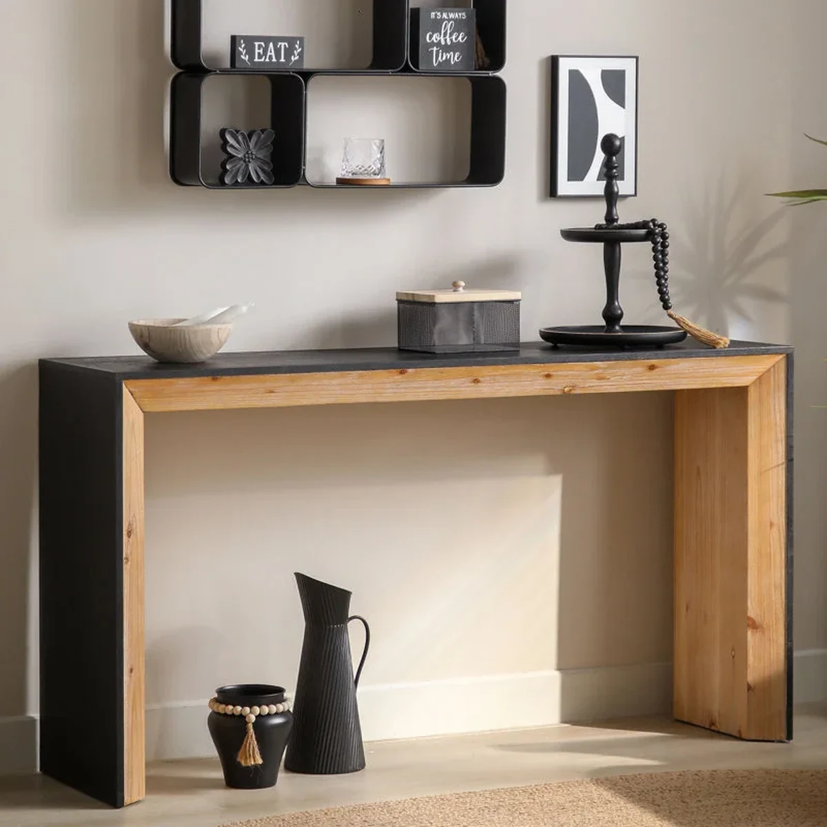 Farmhouse Solid Wood Console Accent Table