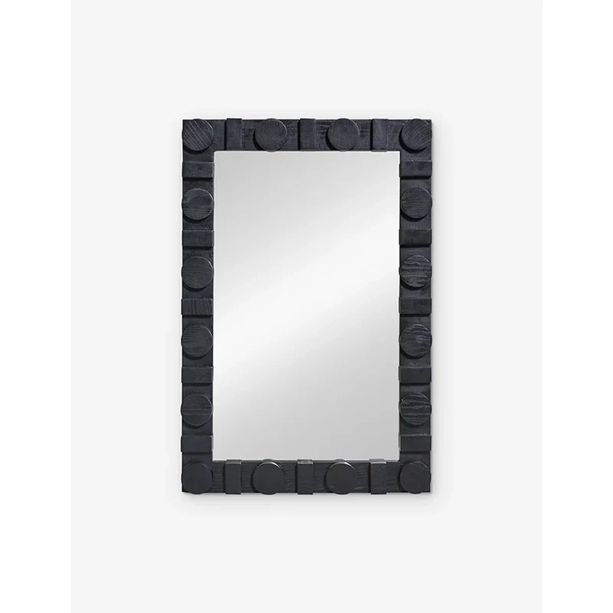 Modern Solid Wood Rectangle Wall Mirror