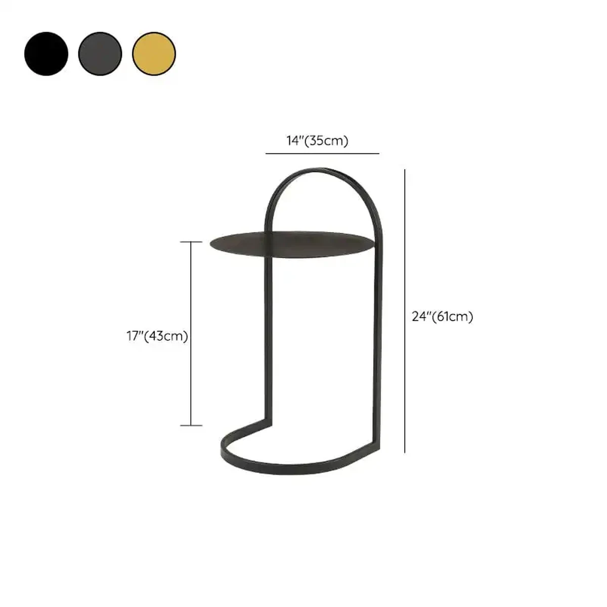 Modern Metal Coffee Side Accent Table