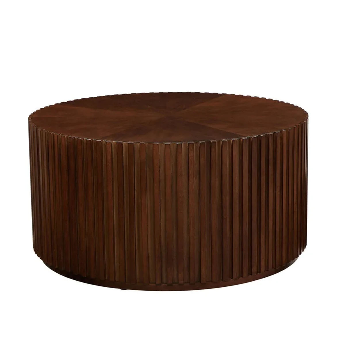 Modern Solid Wood Round Coffee Accent Table