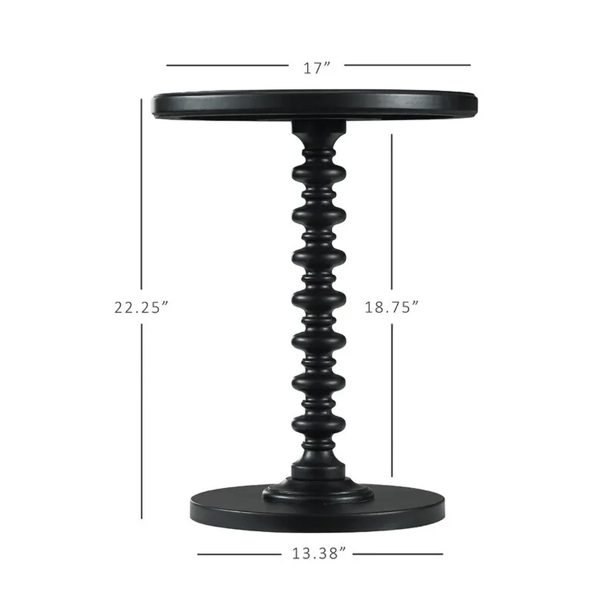 Modern Solid Wood Round Coffee Accent Table