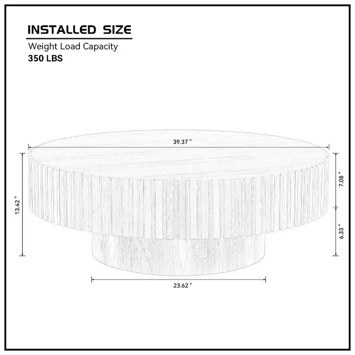 Minimalist Solid Wood Coffee Accent Table