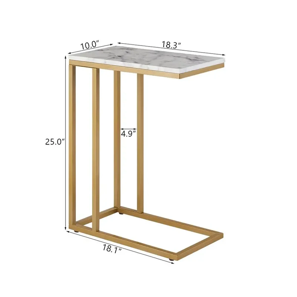 Classic Metal Rectangle Coffee Accent Table