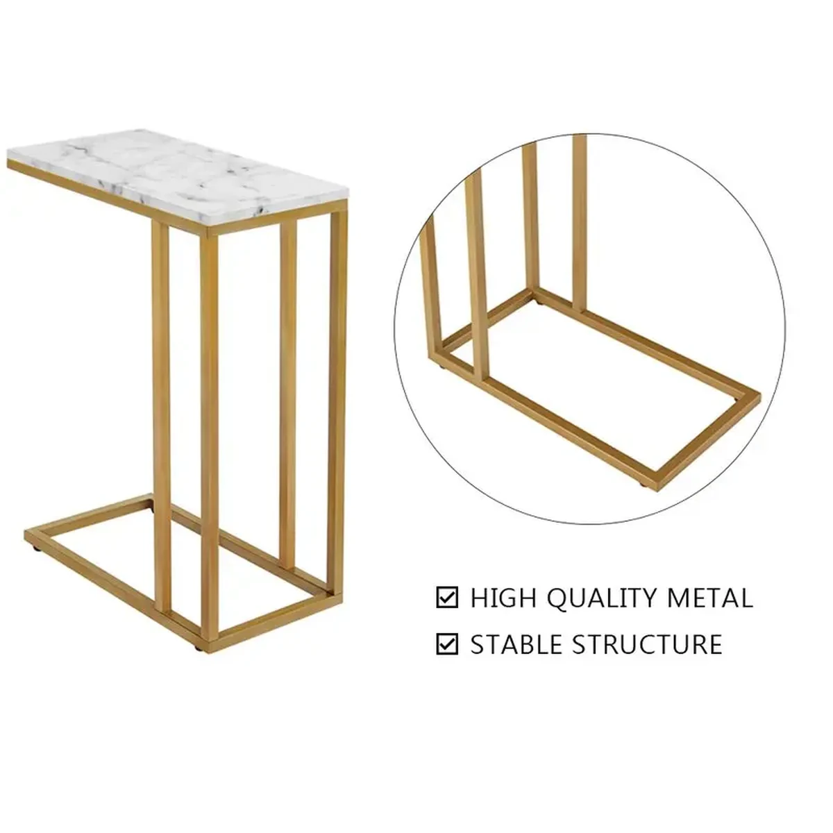 Classic Metal Rectangle Coffee Accent Table