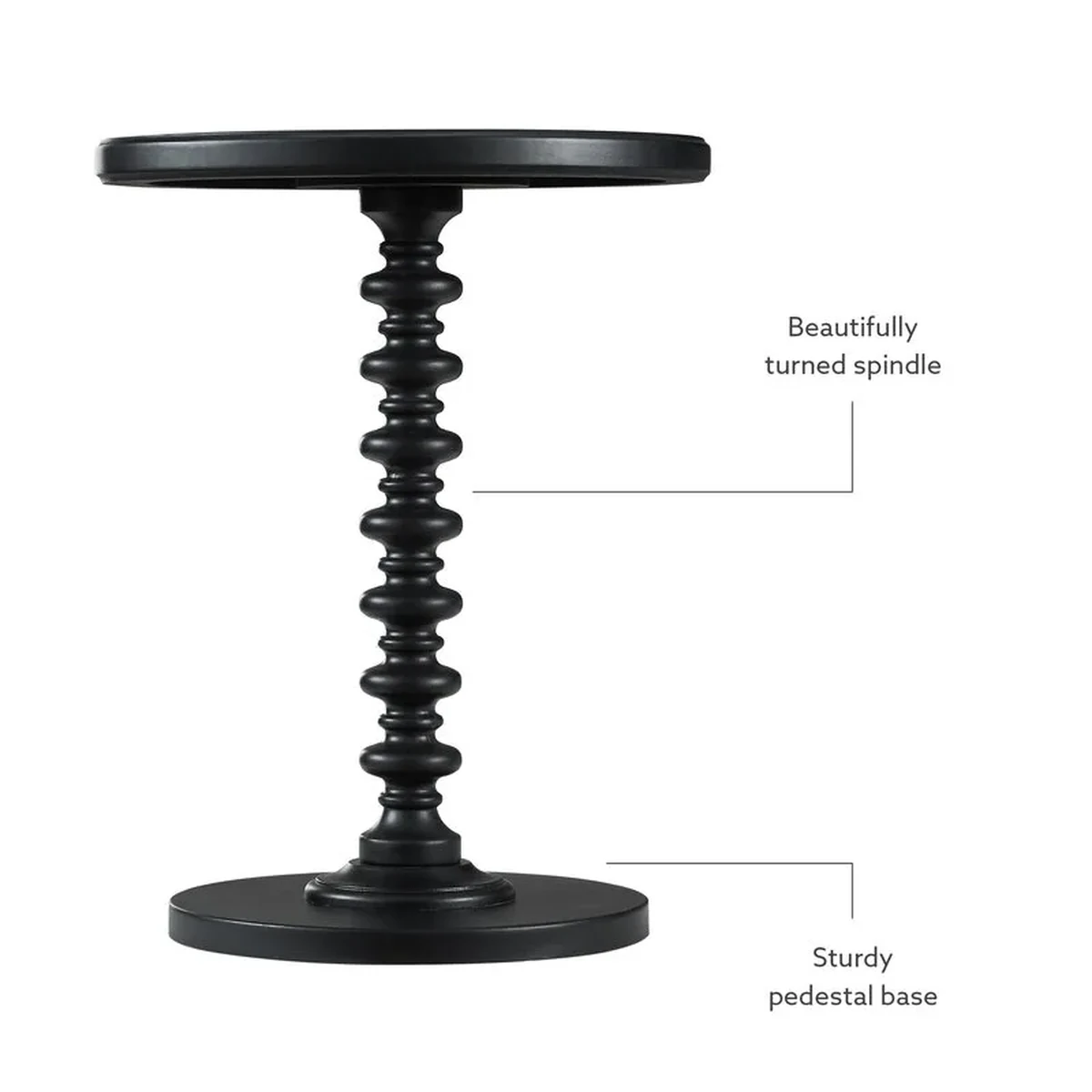 Classic Solid Wood Round Coffee Accent Table