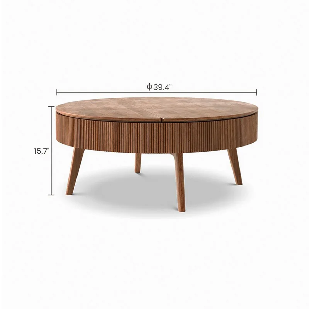 Farmhouse Solid Wood Round Coffee Accent Table