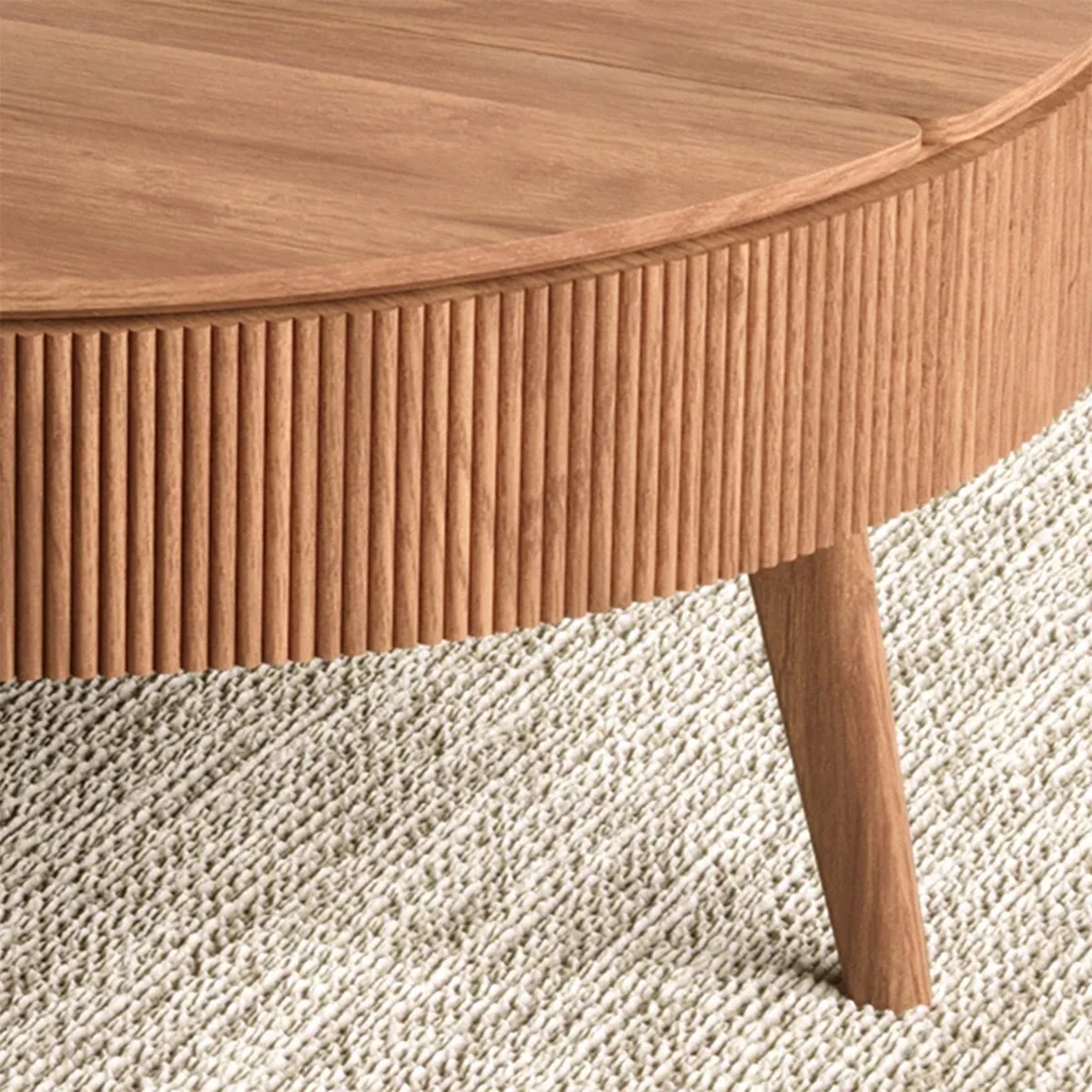 Farmhouse Solid Wood Round Coffee Accent Table