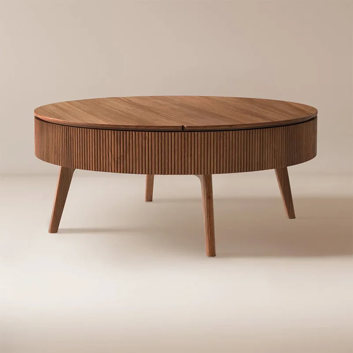 Farmhouse Solid Wood Round Coffee Accent Table