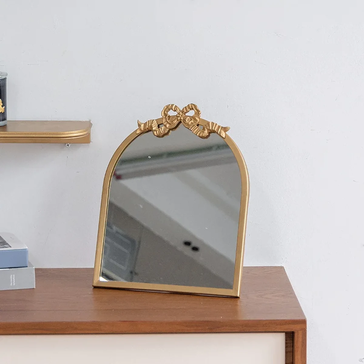 European Solid Wood Tabletop Vanity Mirror
