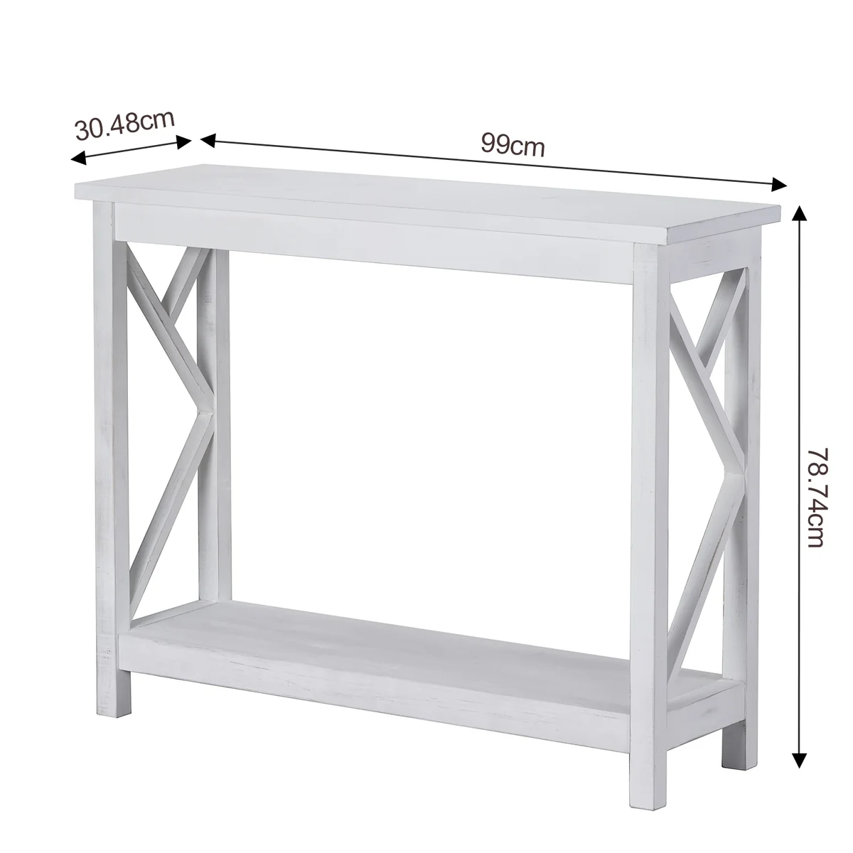 Modern Solid Wood Rectangle Console Accent Table