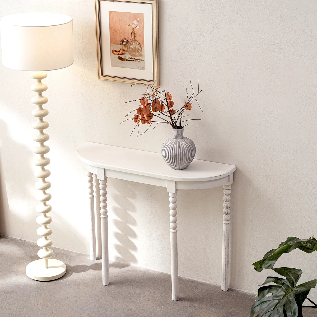 Retro Solid Wood Console Accent Table