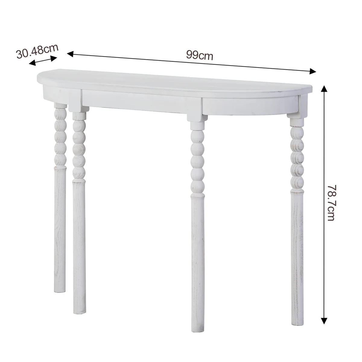 Retro Solid Wood Console Accent Table