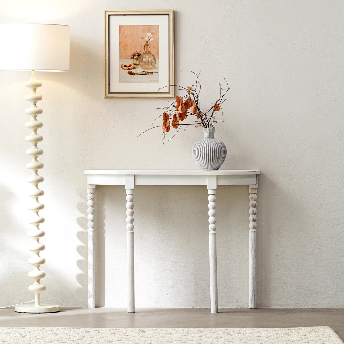 Retro Solid Wood Console Accent Table
