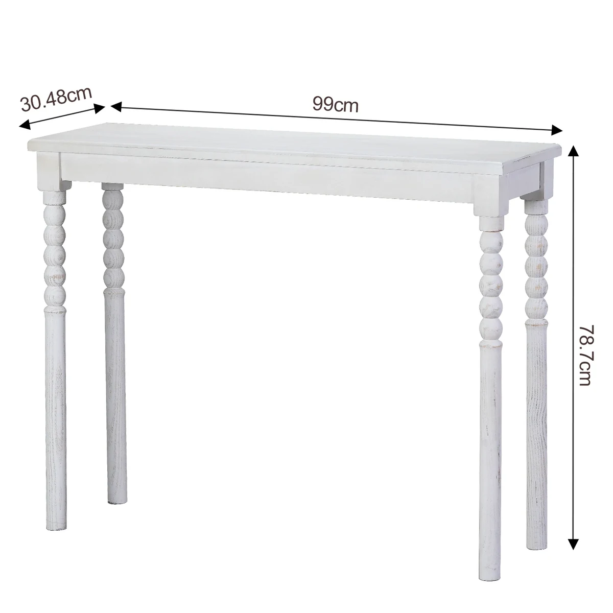 Antique Solid Wood Console Accent Table