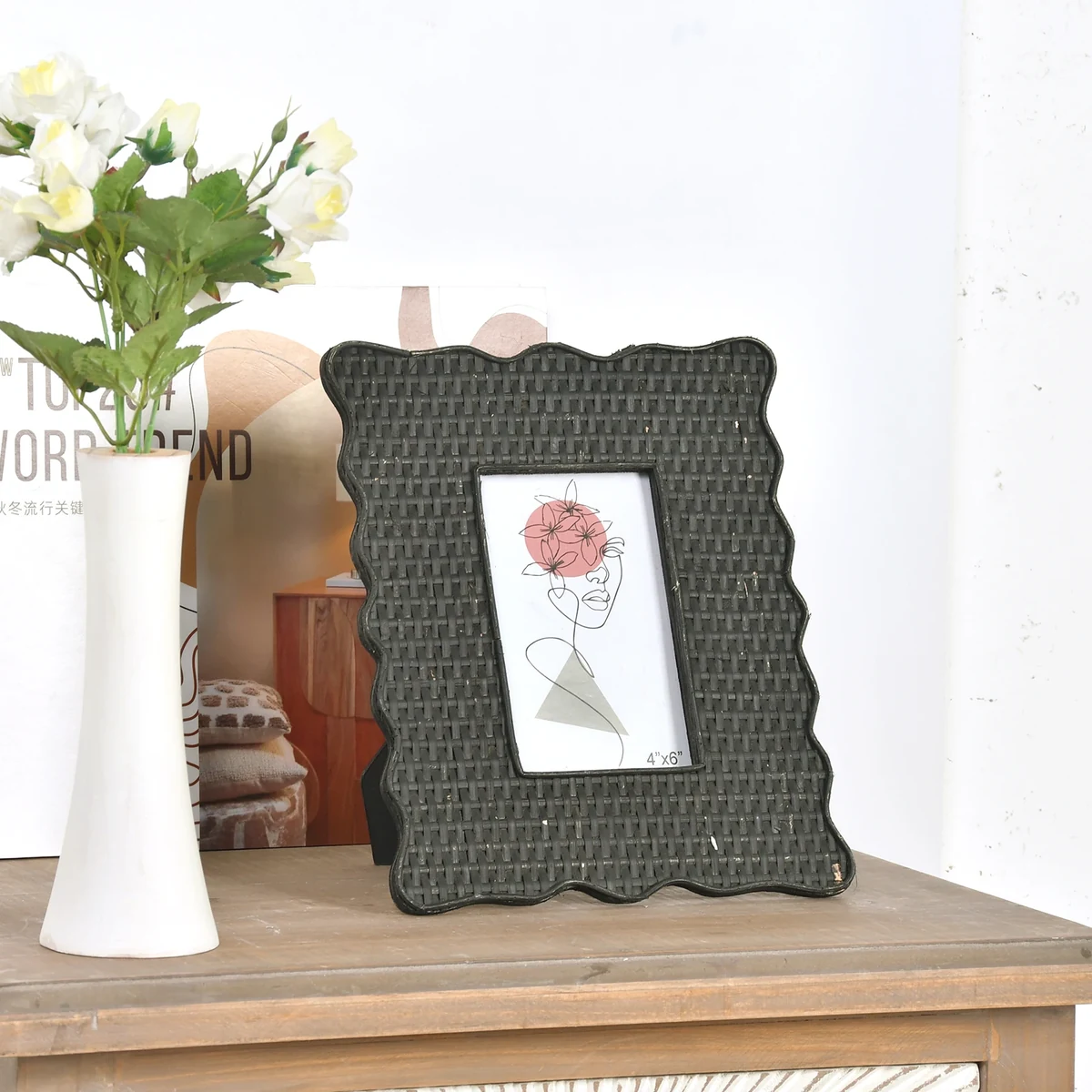 Modern Rattan Picture Frame