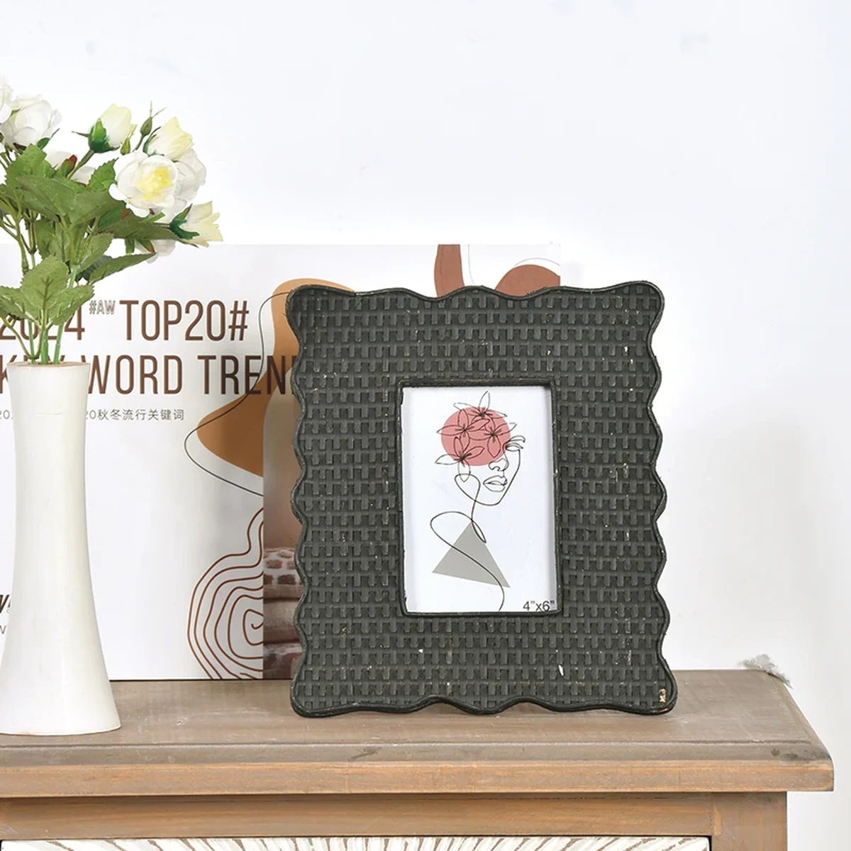 Modern Rattan Picture Frame
