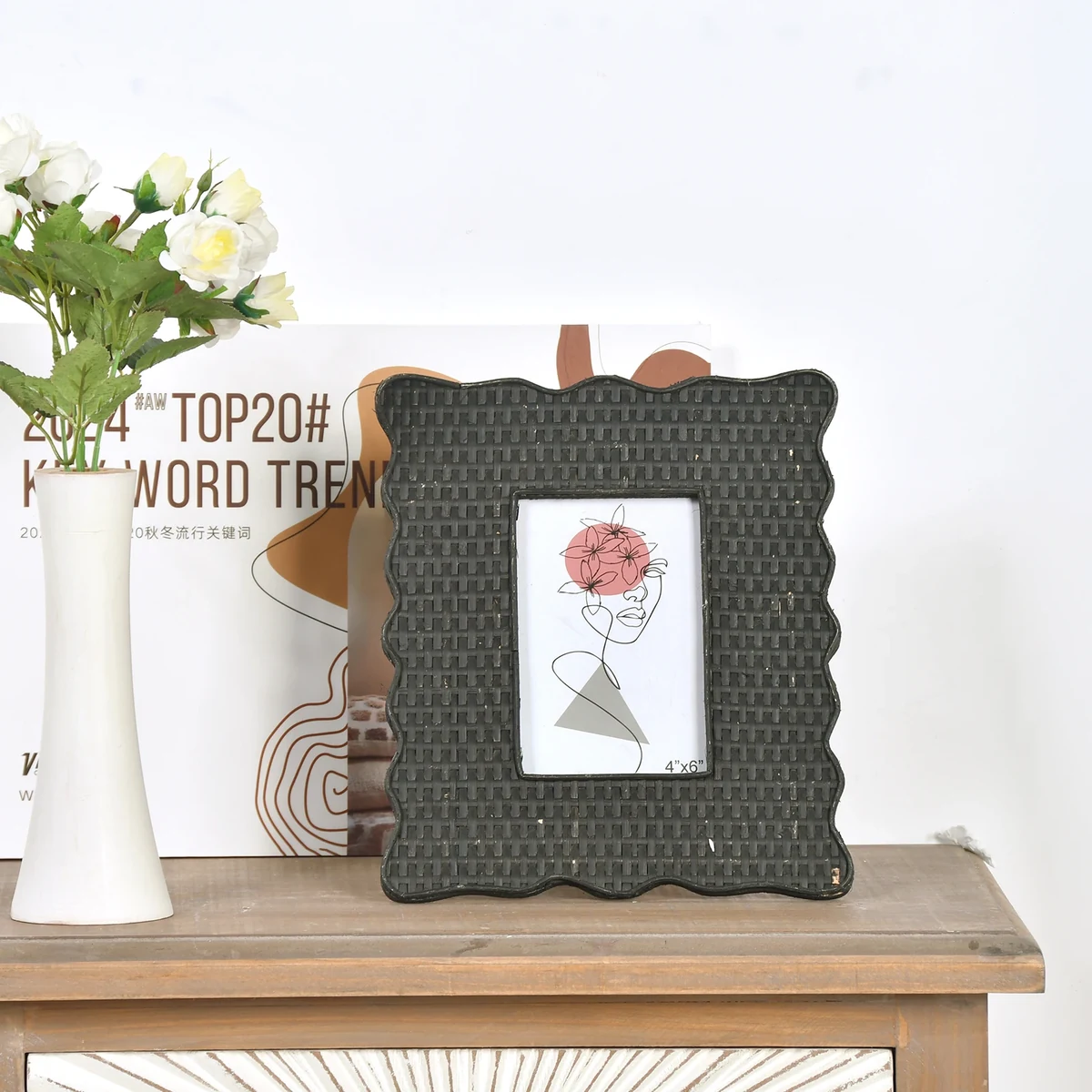 Modern Rattan Picture Frame