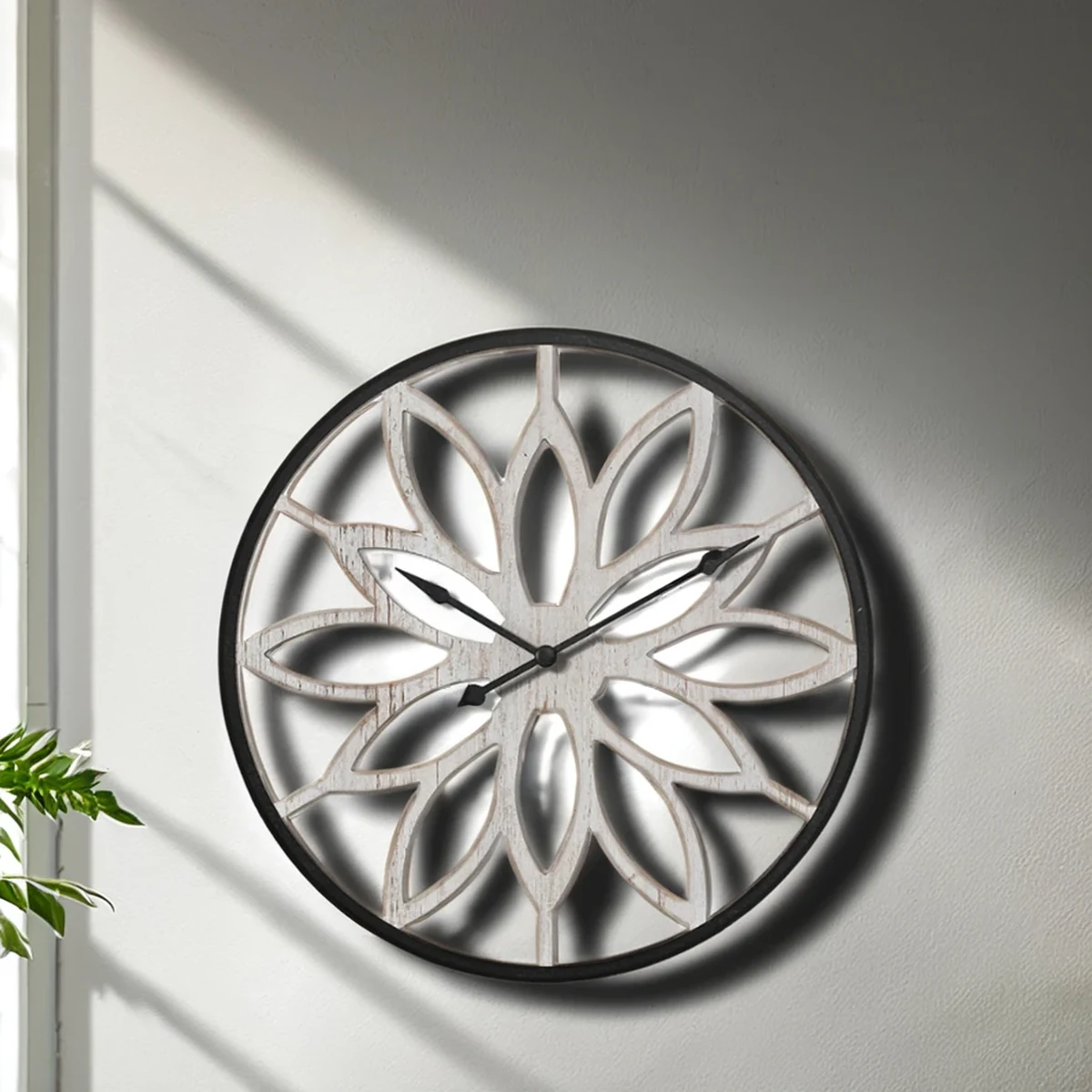 Farmhouse Solid Wood Round Wall Clock
