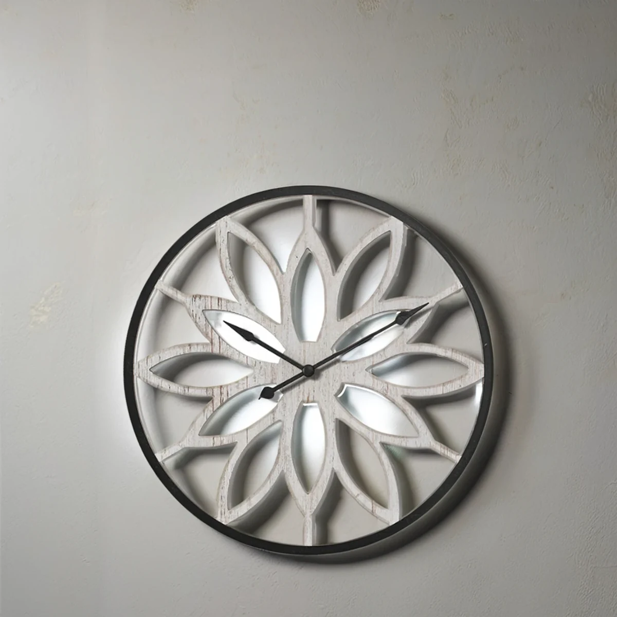 Farmhouse Solid Wood Round Wall Clock