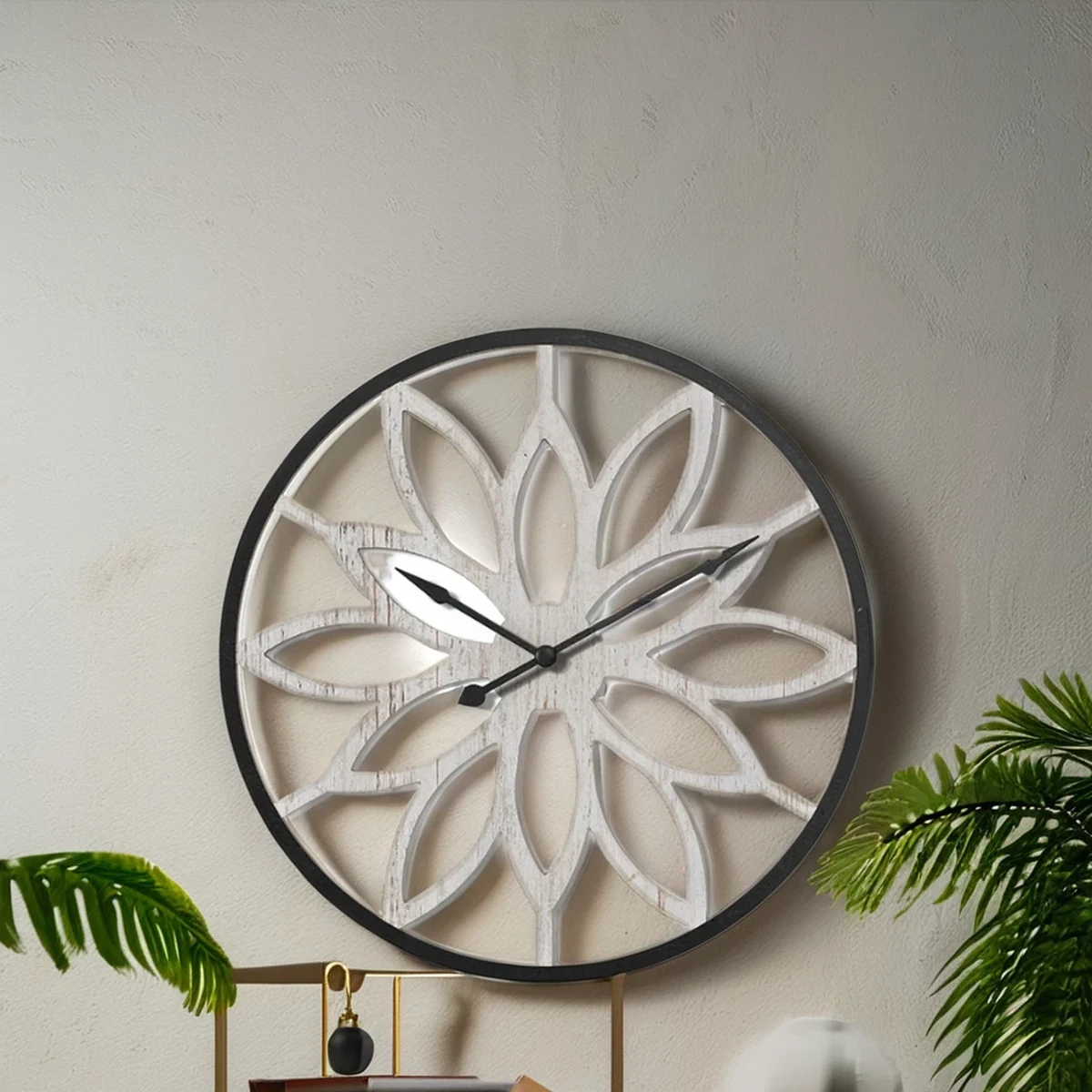 Farmhouse Solid Wood Round Wall Clock