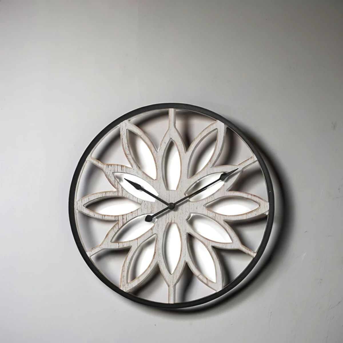 Farmhouse Solid Wood Round Wall Clock