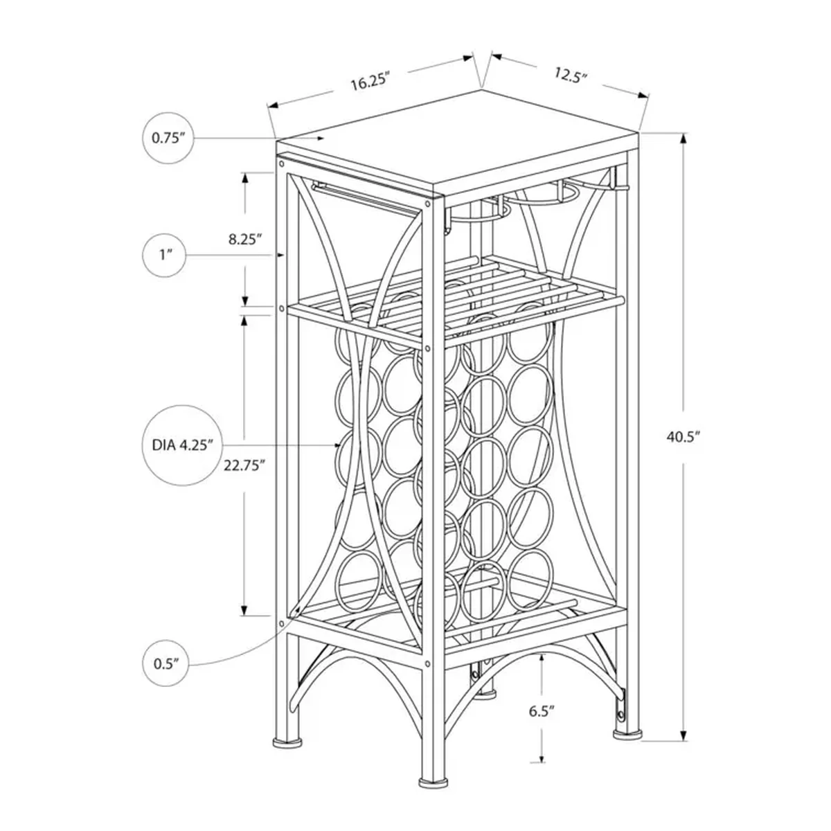 Classic Metal Wine Rack