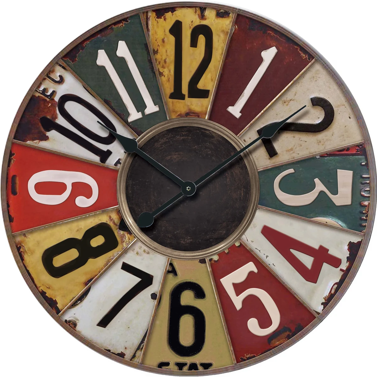 Vintage Solid Wood Round Wall Clock