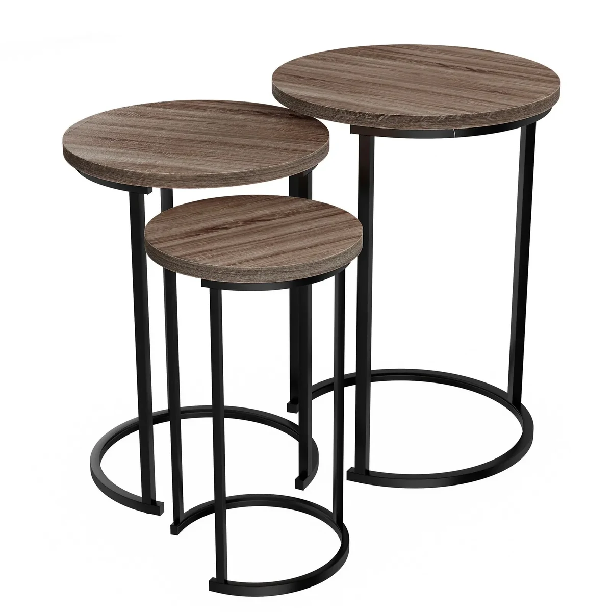 Modern Metal Round Accent Table