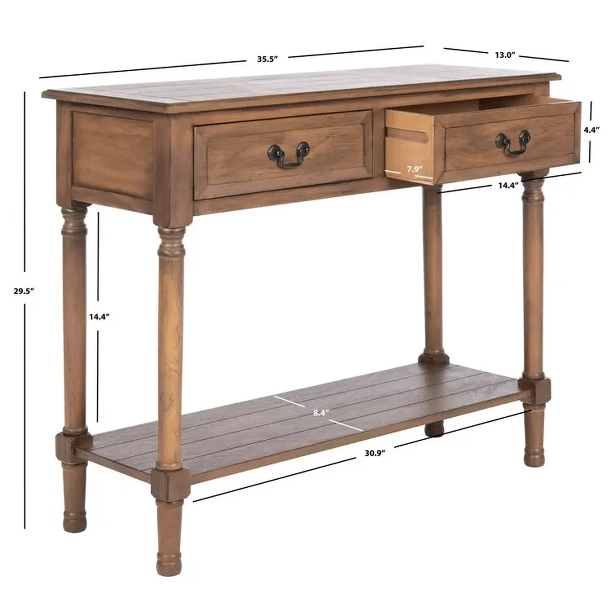 Farmhouse Solid Wood Console Accent Table