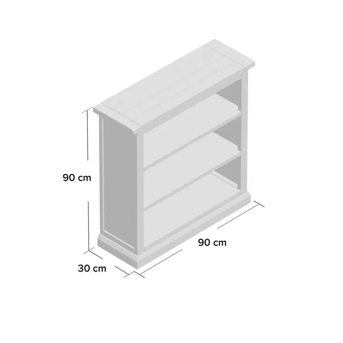 Modern Solid Wood Storage Shelf