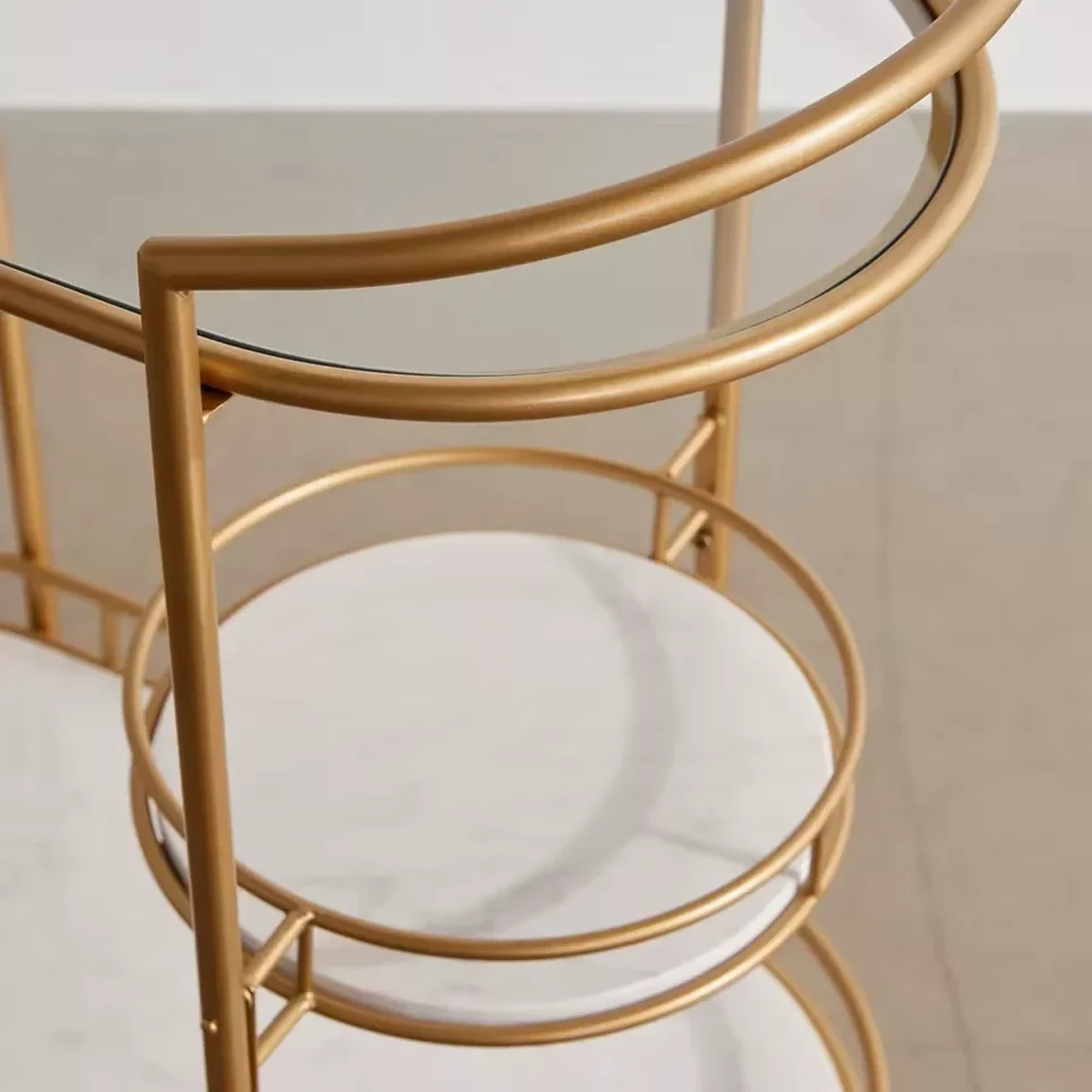Modern Glass Serving Cart