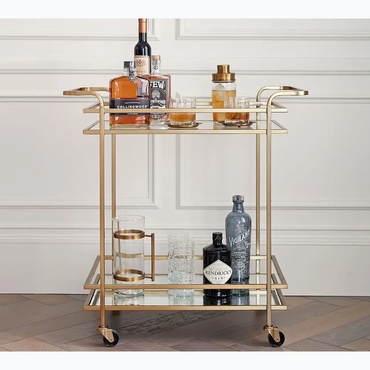 Classic Metal 2-Tier Serving Cart