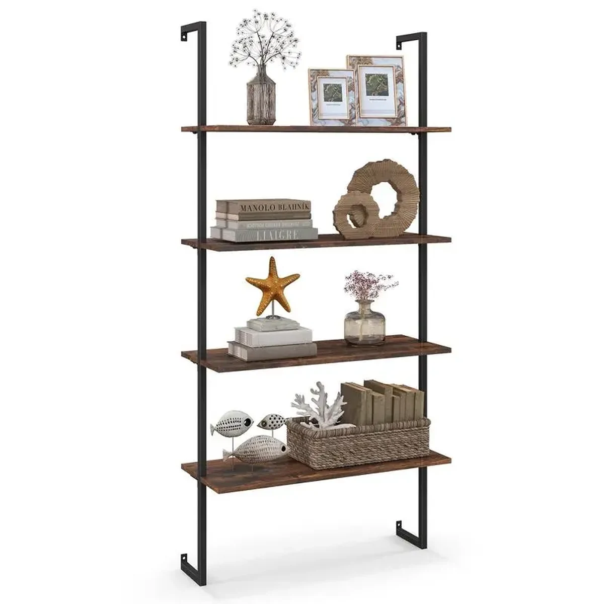 Rustic Metal Storage Shelf