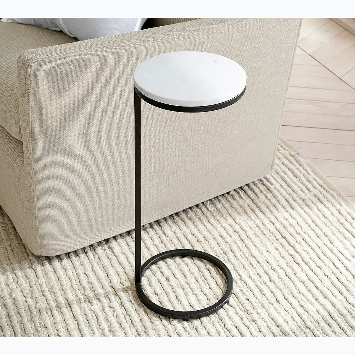 Classic Metal Round Side Accent Table