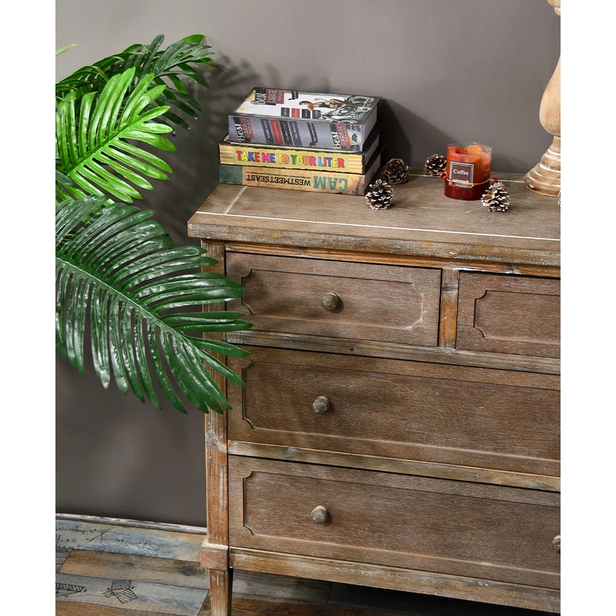 Rustic Solid Wood Accent Table