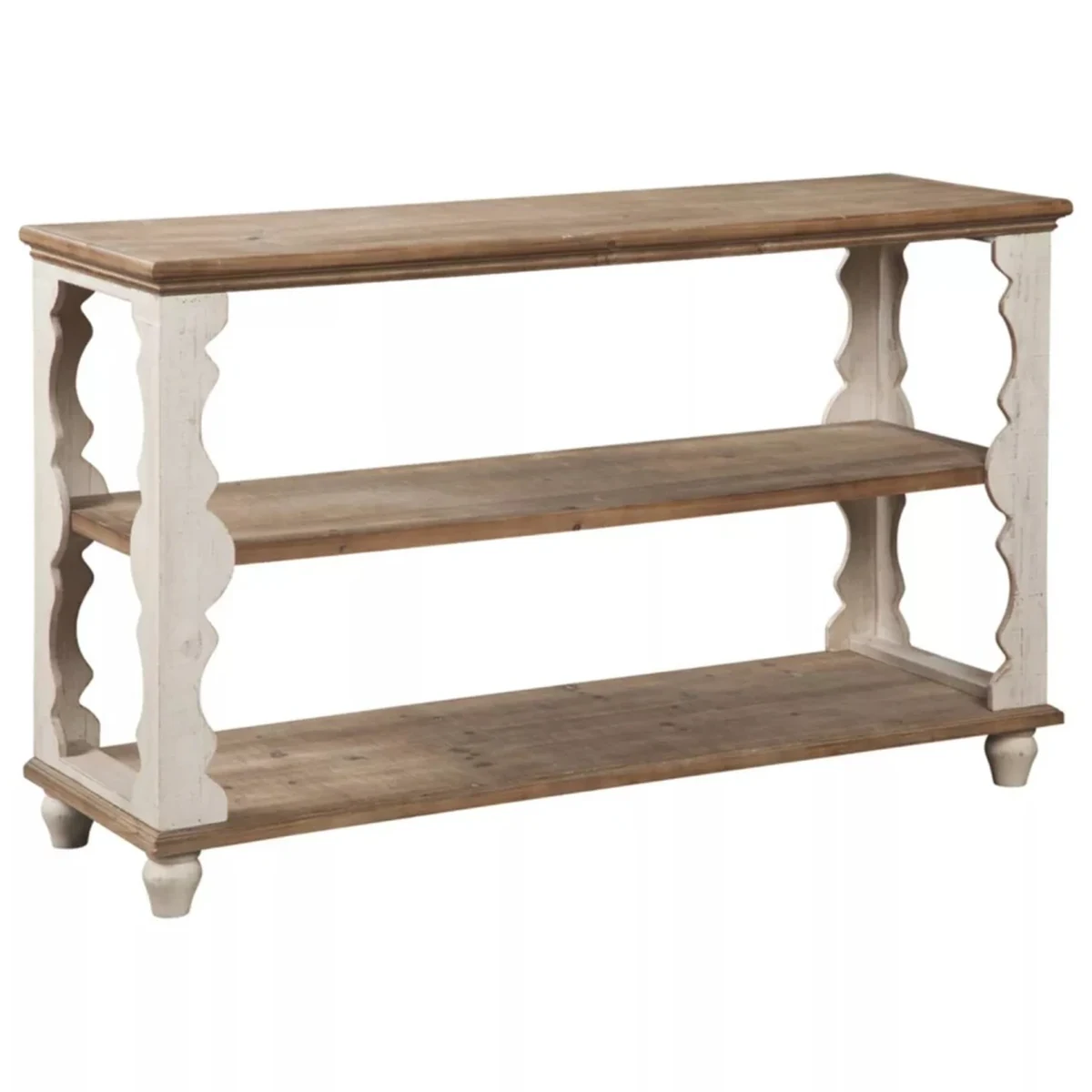 Antique Solid Wood Carved Accent Table