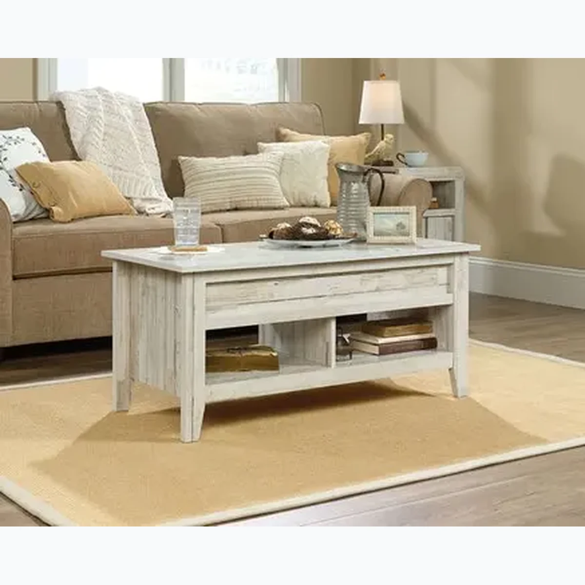 Classic Solid Wood Rectangle Coffee Accent Table