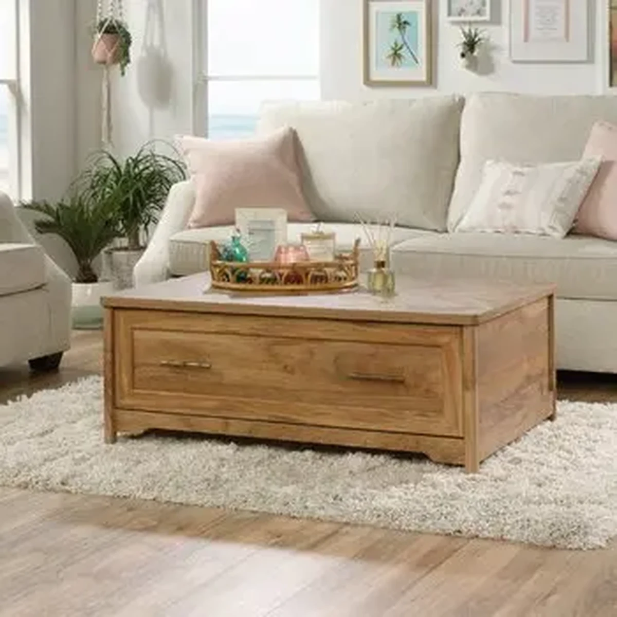 Classic Solid Wood Rectangle Coffee Accent Table