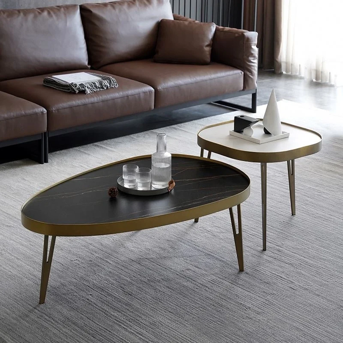Modern Metal Coffee Accent Table