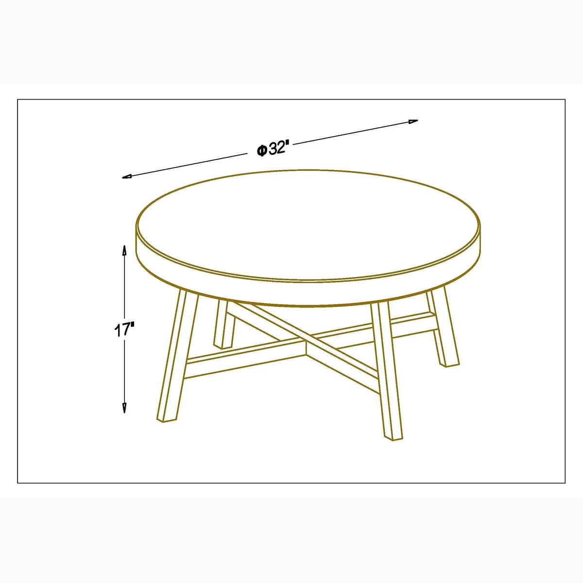 Modern Seagrass Round Coffee Accent Table